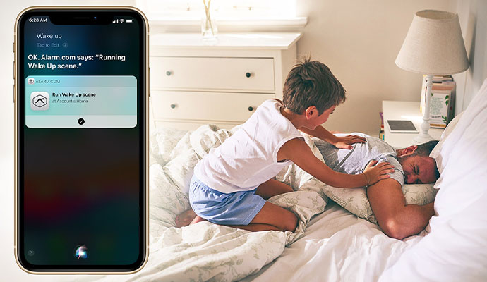 Automated alarm system for waking up