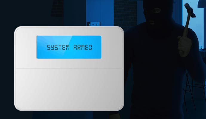 Burglar alarm system armed status