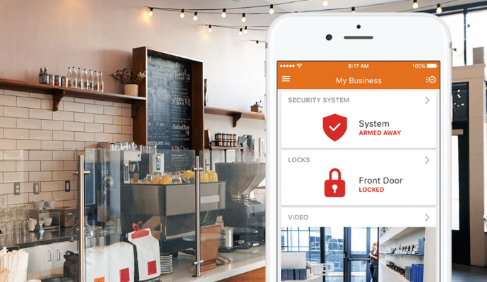 A smartphone displaying a security app interface