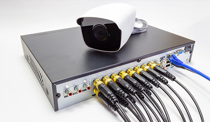 CCTV NVR video recorder with bullet camera