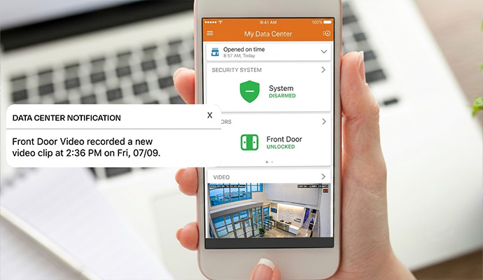Data center remote monitoring app