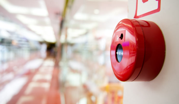 Fire alarm installed in office building