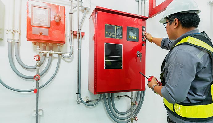 Professional fire alarm system inspection