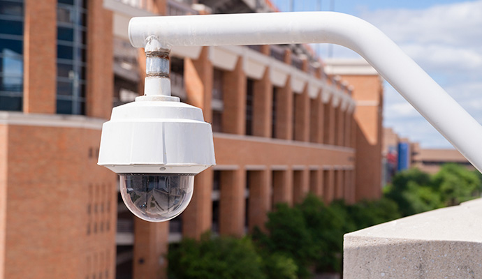 Government offices outdoor surveillance camera