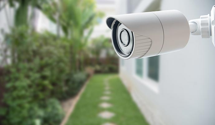 Installed analog camera