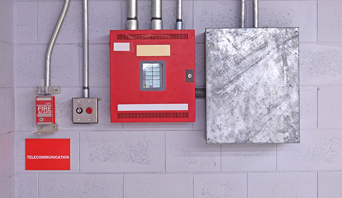 Installed fire alarm system