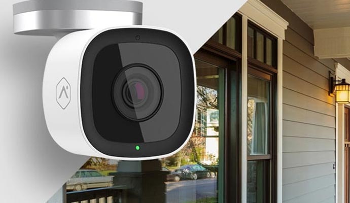 Installed security camera