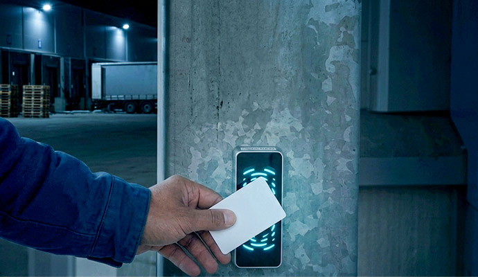 Keycard access control for warehouse