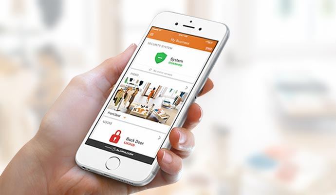Mobile app for business security monitoring
