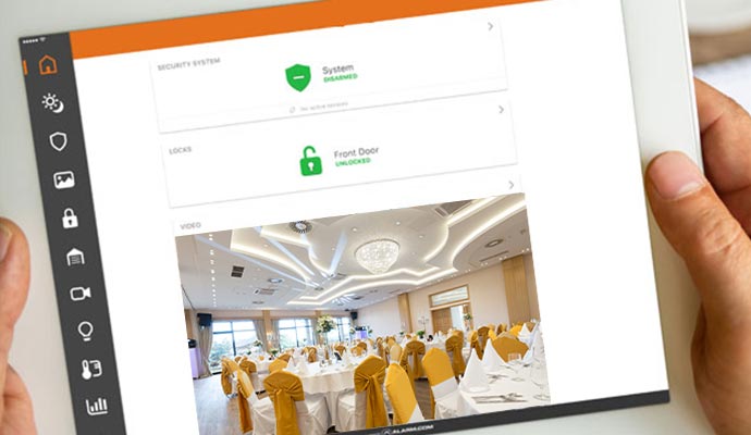 Party hall security monitoring