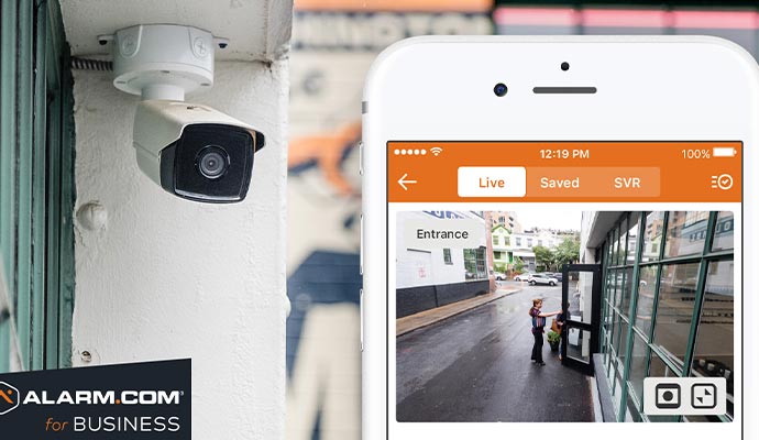 Security camera for commercial space