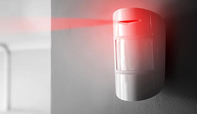 Wall-mounted motion detector sensor