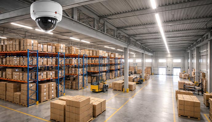 Warehouse indoor dome security camera