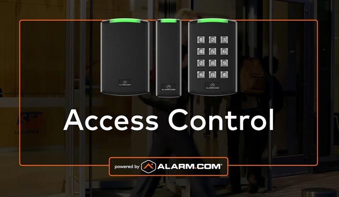 Commercial access control system with keypad entry devices and secure building access technology