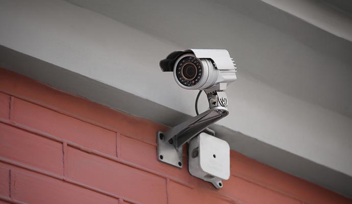 Commercial analog video security setup