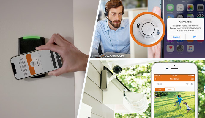 Collage of different security options