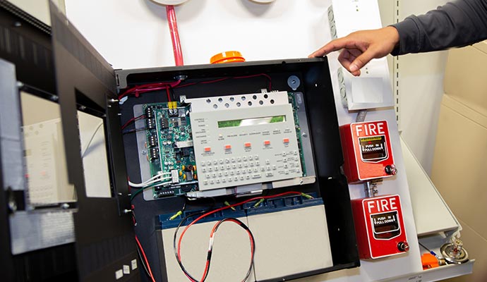 Fire alarm control panel inspection maintenance