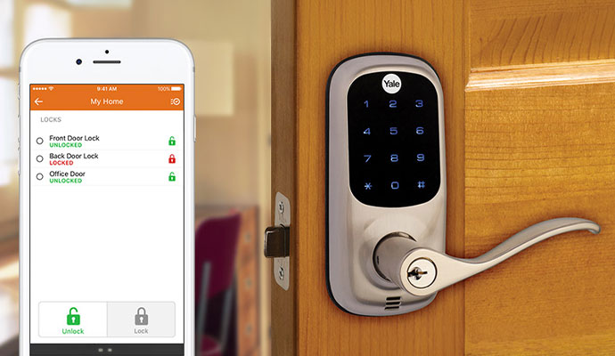 Smart keypad lock with a smartphone automation app