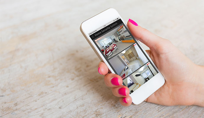 Remote home monitoring through security camera
