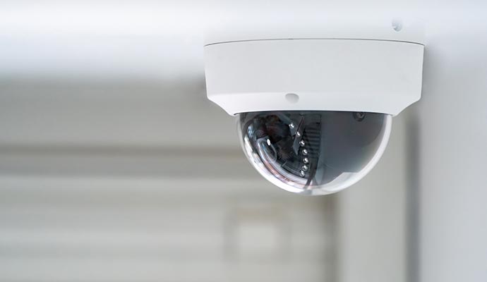 An installed panoramic camera