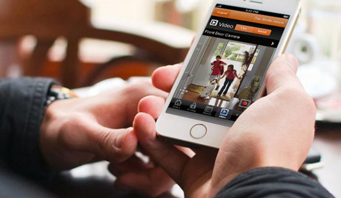 monitoring security camera by phone