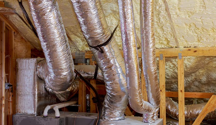 Pipe protection with foil insulation