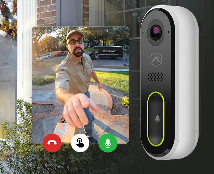 Installed smart video doorbell system