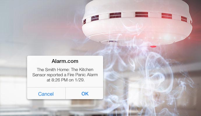 Smoke detector with smart home notification