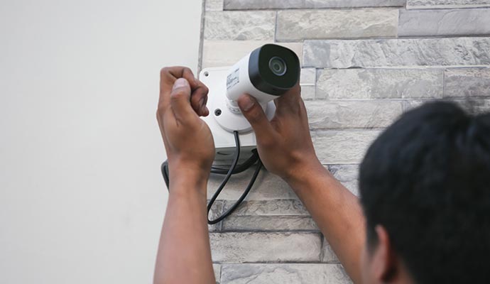Wired camera installation service