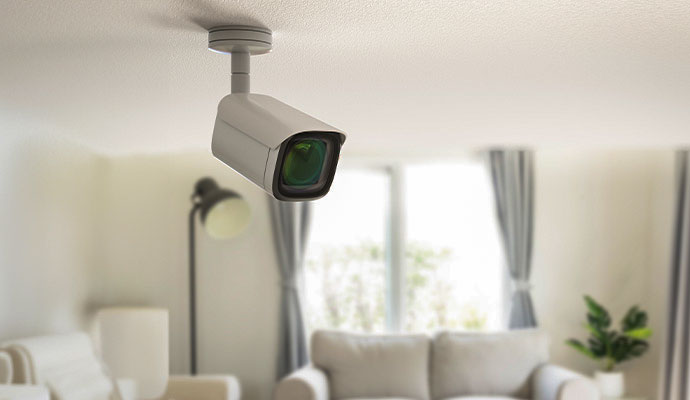 Indoor home security camera installation
