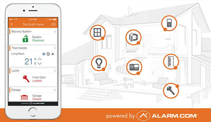 Interactive home security system interface
