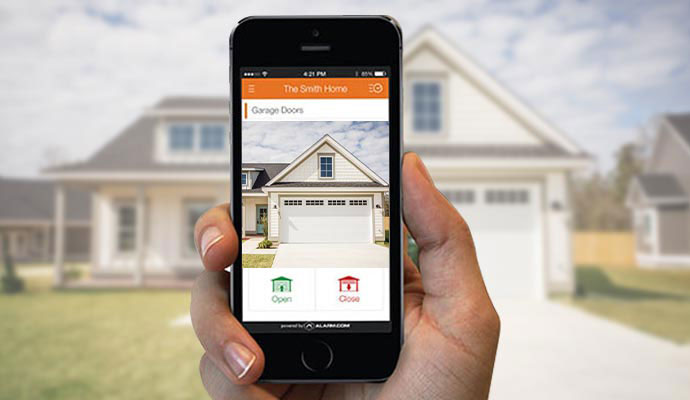 Smart mobile garage door opener controls