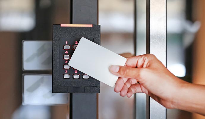 A keypad access control system