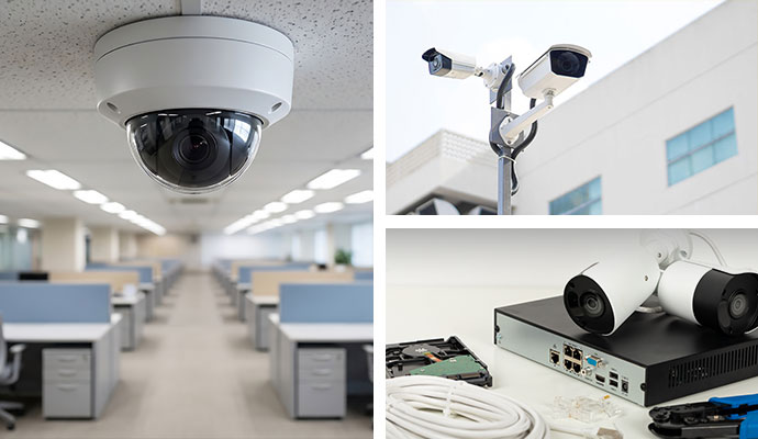 Commercial security cameras and NVR video surveillance system