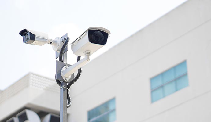 Outdoor security cameras for business property