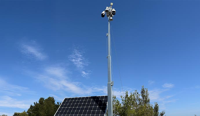 Installed mobile surveillance camera