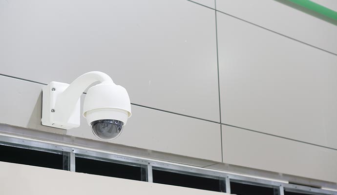 Installed wireless outdoor camera