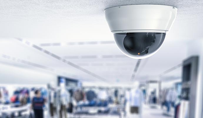 Professional indoor video security installation