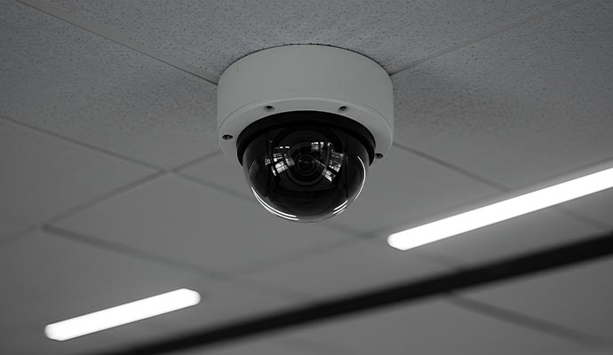 Professional varifocal dome camera installation