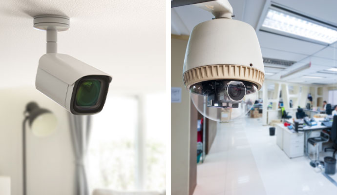 Collage of Advanced residential and commercial security systems in Grandview