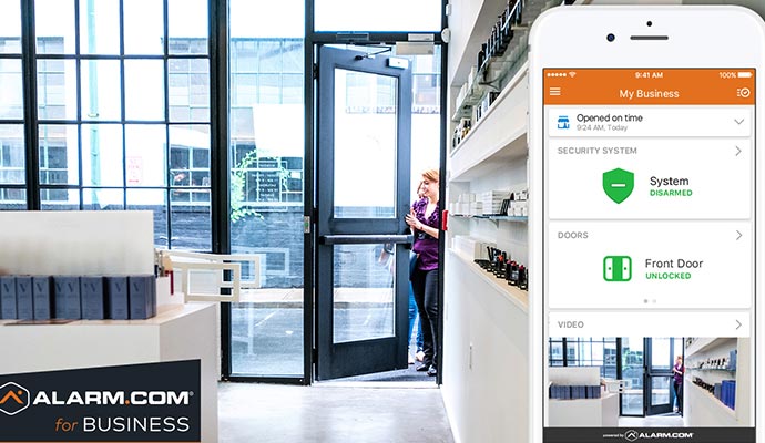 Retail store security alerts displayed on a smartphone