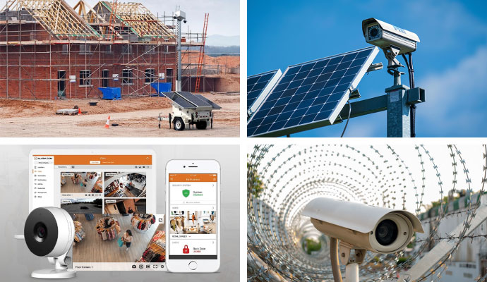 Collage of site security cameras