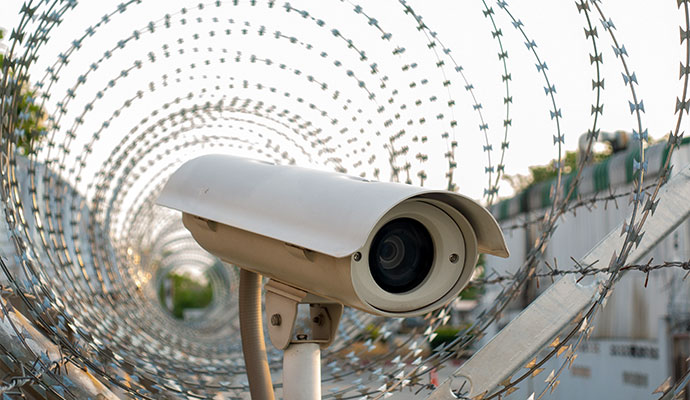 Industrial perimeter security camera