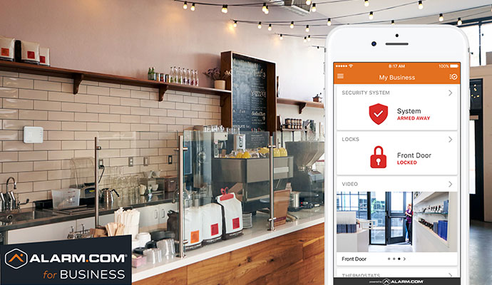 Smart security system app interface