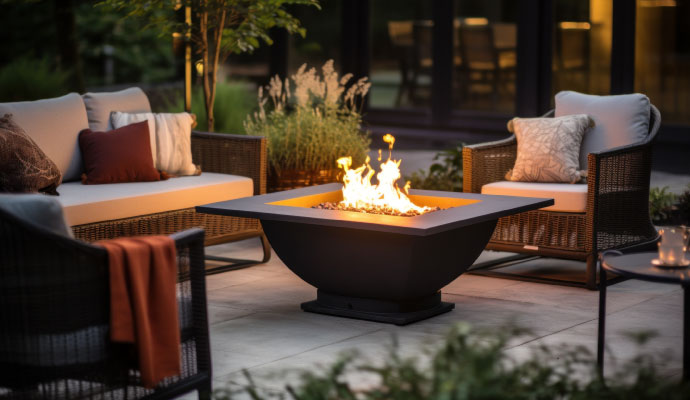 Well decorated outdoor patio