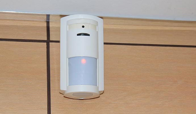Wireless indoor motion sensor home security.