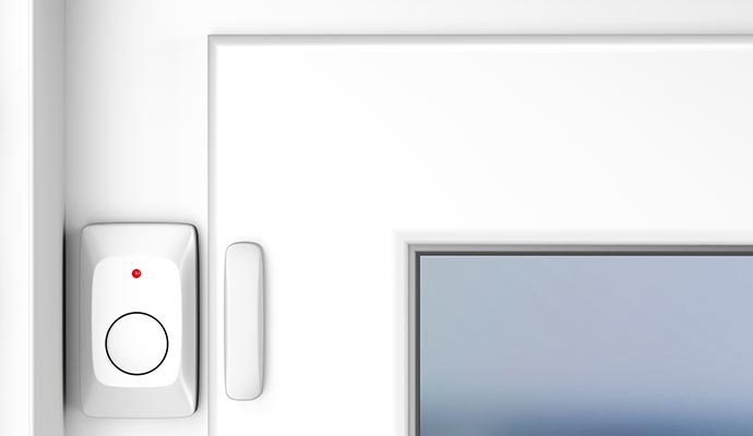 Wireless window and door security sensor.